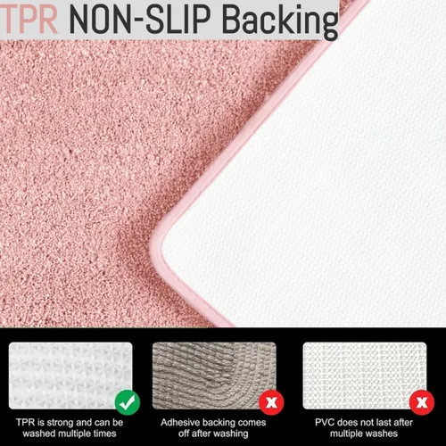 Miniatura 3 de YHF - Alfombras de baño de 20 x 32 pulgadas, extra gruesas y suaves, de microfibra peluda, lavables a máquina, alfombras de baño absorbentes, tapete