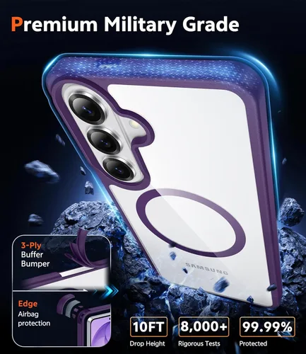 Miniatura 1626 de FNTCASE Funda para iPhone 13 Pro-Max: Fundas magnéticas transparentes compatibles con Magsafe Slim anti amarillamiento protección contra caídas