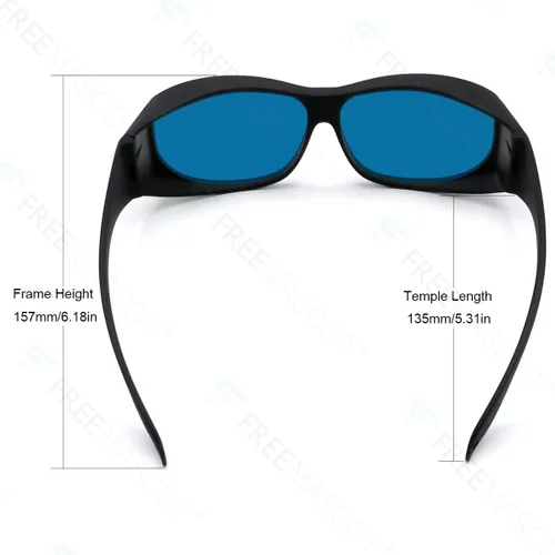Miniatura 2 de FreeMascot Profesional OD 6+ 190nm-380nm/600nm-700nm longitud de onda violeta/rojo gafas de seguridad láser