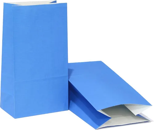 Miniatura 8 de 80 bolsas de regalo de fiesta, pequeñas bolsas de almuerzo de papel amarillo para bodas y fiestas de cumpleaños de niños, 5.1 x 3.1 x 9.4 pulgadas