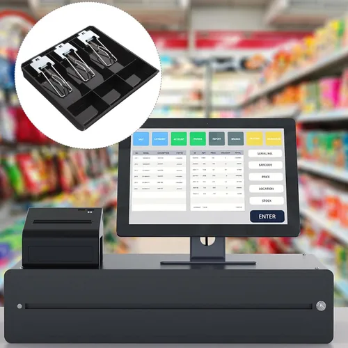 Miniatura 3 de NUOBESTY Accesorio de inserción de cajón de caja registradora de 3 ranuras para pequeñas empresas