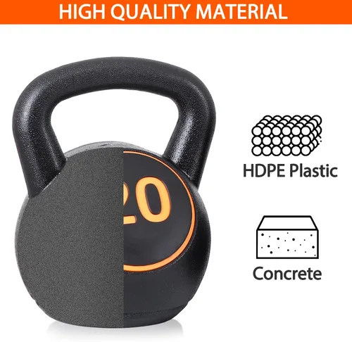 Miniatura 5 de JupiterForce Juego de pesas rusas de agarre ancho, 4 piezas de pesas rusas de entrenamiento de fuerza, juego de pesas de 5 libras, 10 libras, 15