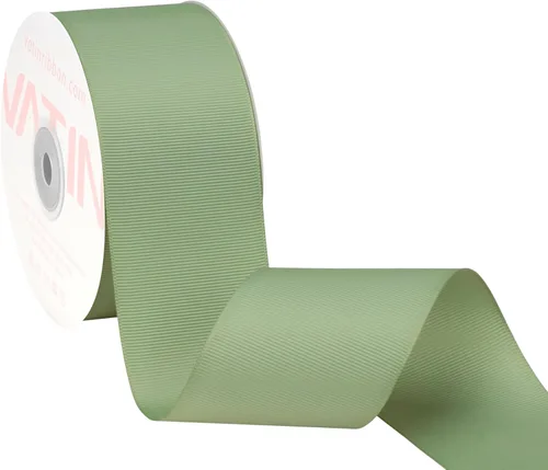 Miniatura 128 de Vatin - Rollo de cinta de grogrén, rollos de 25-50 yardas, perfecto para decoración de bodas, coronas, baby showers, envolturas de paquete de regalo