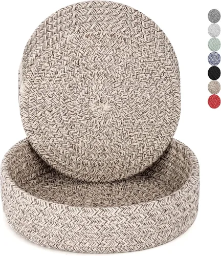 Salvamanteles para platos calientes, ollas y sartenes, almohadillas calientes con cesta de almacenamiento, soportes para ollas para cocina, tapete