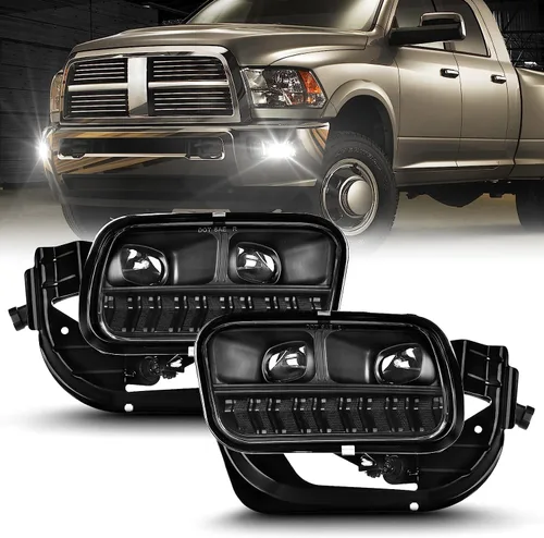 Luces antiniebla LED para Dodge Ram 1500 2009-2012, Dodge Ram 2500 2010-2018, Dodge Ram 3500 2012-2018 Reemplazo de luces antiniebla para
