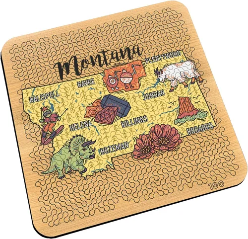 Miniatura 33 de Torched Mind Bending - Rompecabezas impreso en color con mapa del orgullo estatal (Texas) Rompecabezas duro para adultos 100 piezas Formas