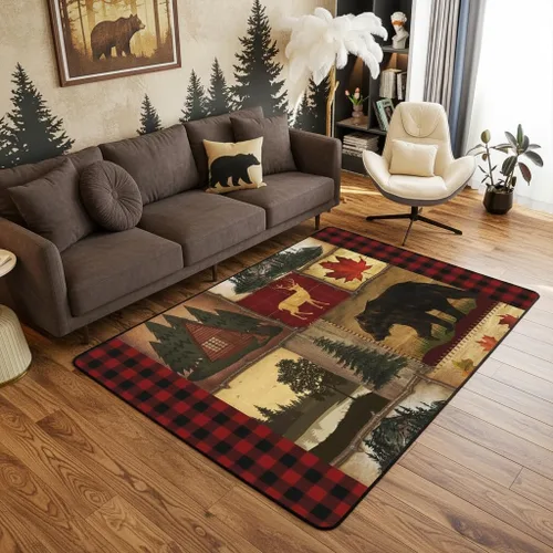 Miniatura 41 de Erosebridal Alfombra de área con tema Groovy de los 70 para sala de estar y dormitorio, alfombra retro con símbolo de paz antideslizante, alfombra