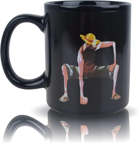 Miniatura 3 de Taza de café cambiante Luffy de una pieza Taza de café de cerámica reactiva sensible al calor