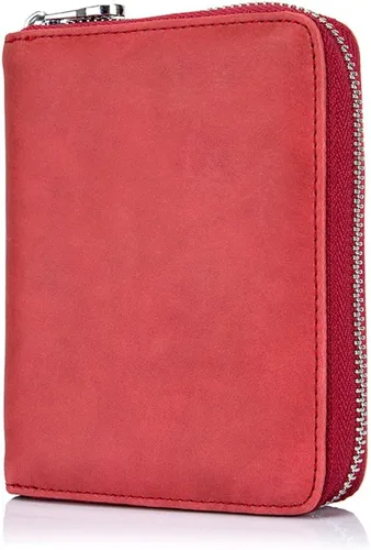 Miniatura 20 de boshiho Cartera con bloqueo RFID de 24 ranuras para tarjetas de crédito, de piel auténtica, organizador de múltiples tarjetas, con cremallera
