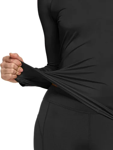 Miniatura 9 de TSLA - Paquete de 1 o 3 unidades de camiseta de compresión deportiva para mujer, ajuste fresco y seco, camiseta de manga larga para entrenamiento