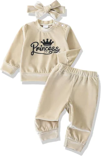 Miniatura 31 de Renotemy Conjunto de ropa para bebé recién nacida, para otoño e invierno, manga larga, pantalones, lindo conjunto de ropa para bebé niña
