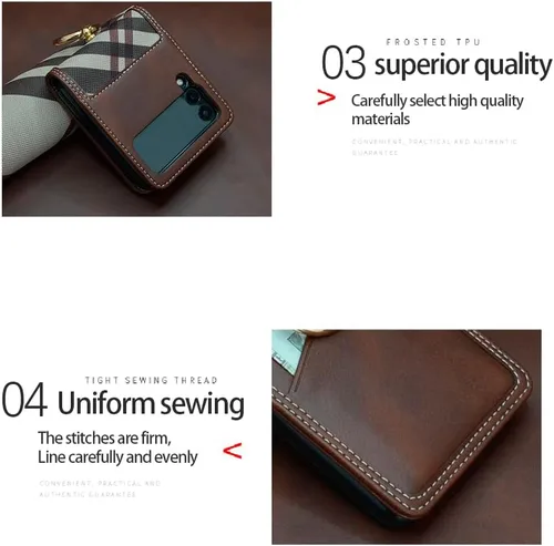 Miniatura 5 de Asuwish Funda para teléfono Samsung Galaxy Z Flip 4 5G 2022 con anillo cruzado correa con cordón para tarjeta de crédito, ranura para celular ZFlip4