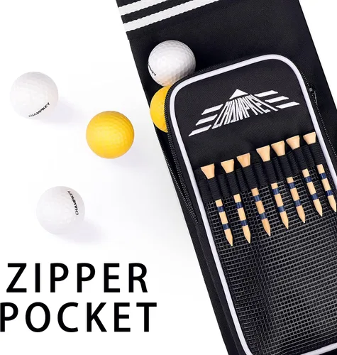 Miniatura 4 de Champkey Bolsa de golf profesional para el domingo (lleva de 3 a 9 palos) – 6 bolsillos de transporte y correa ajustable para golf, bolsa