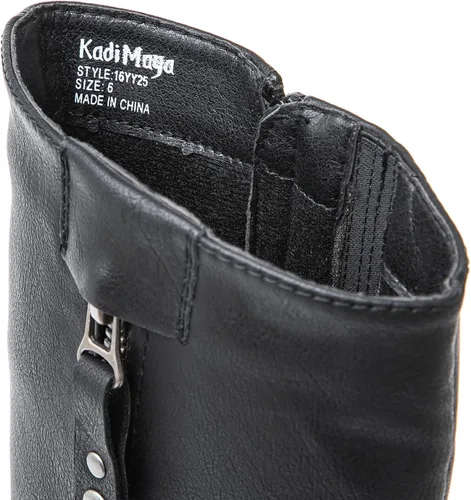 Miniatura 5 de GLOBALWIN Botas altas hasta la rodilla para mujer, botas de equitación cómodas para mujer, tacón bajo