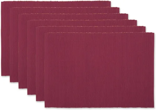 Miniatura 18 de DII - Juego de manteles individuales acanalados para uso diario 100% algodón, 13x19, gris, 6 piezas