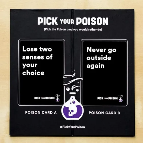 Miniatura 7 de Juego de fiesta Pick Your Poison + Set de expansión familiar - El juego de cartas “¿Qué preferirías hacer?” para fiestas de regalos blancos, regalos