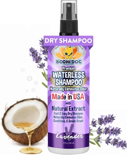Bodhi Dog Champú sin agua | Champú seco natural para perros o gatos | Neutraliza el olor de las mascotas | No requiere enjuague | Fabricado con