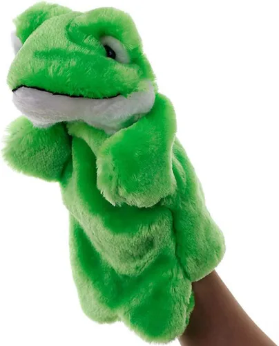 Miniatura 2 de Títeres de peluche de rana, marionetas de mano, juguetes para niños, imaginativo, juego de simulación, narración de cuentos, verde