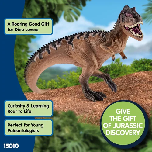 Miniatura 6 de Schleich Dinosaurios, juguetes de dinosaurios grandes para niños y niñas, juguete realista de giganotosaurio con mandíbula móvil, a partir de 4 años