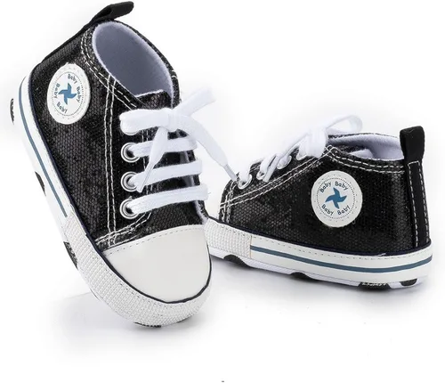 Miniatura 106 de Zapatos deportivos de lona de lona para bebés y niñas, suela antideslizante suave, suela antideslizante