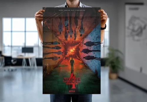 Miniatura 7 de Stranger Things 4 - Póster impreso para programa de televisión (estilo regular, temporada 4) (tamaño: 24 x 36 pulgadas) (póster laminado)