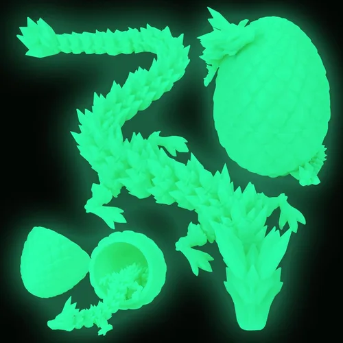 Miniatura 18 de TBOLINE - Huevo de dragón impreso en 3D, animal de cristal articulado, juguete para la ansiedad para adolescentes, niños y niñas, piezas míticas