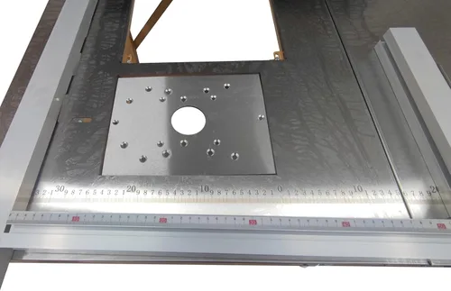 Miniatura 8 de Sierra de mesa con soporte para cortar madera con altura de hoja ajustable para fabricación de muebles, carpintería plegada y corte diagonal de 45°