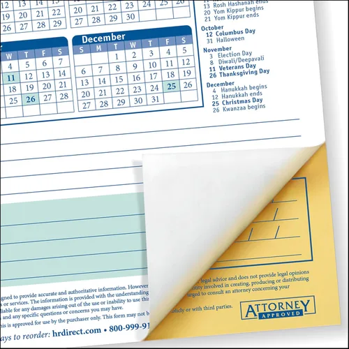 Miniatura 2 de ComplyRight Formulario de solicitud y aprobación de tiempo libre 2025, pequeño (5 1/2 pulgadas x 8 1/2 pulgadas), 2 partes, paquete de 50