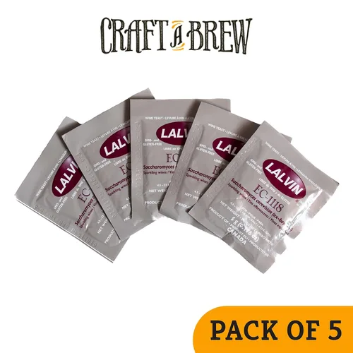 Miniatura 3 de Craft A Brew - Levadura de vino Lalvin EC-1118 - Levadura de vino seca neutra - Para tintos, blancos y vinos espumosos, sidras duras y seltzers