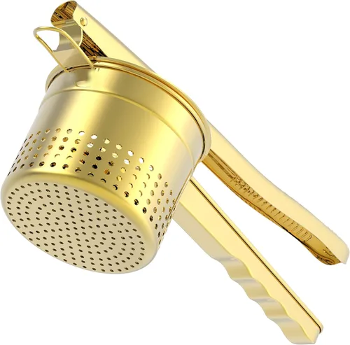 Miniatura 8 de GloTika Ricer de papas grande de 15 onzas con 3 discos intercambiables, triturador de papas de acero inoxidable resistente con mango ergonómico