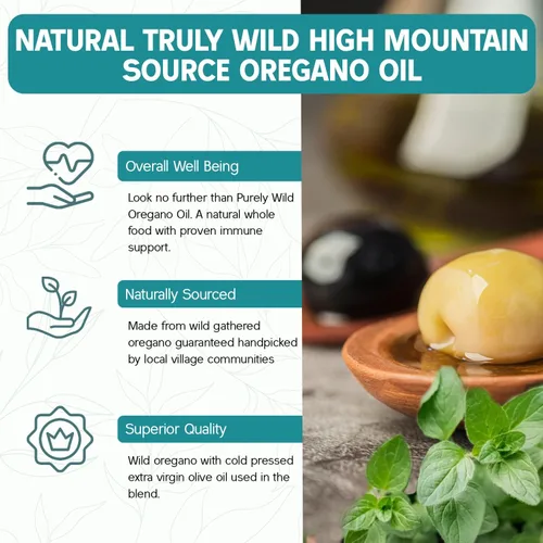 Miniatura 5 de PURELY WILD Extra Power - Gotas líquidas de aceite de orégano – Fórmula mediterránea cosechada silvestre del Dr. Cass Ingram – Vulgare de Origanum