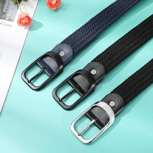 Miniatura 7 de AWAYTR Cinturón elástico trenzado para mujer - Cinturón de tela tejida elástica para mujer para jeans