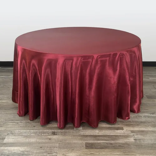 Miniatura 16 de YOUR CHAIR COVERS - Mantel redondo de satén de 120 pulgadas, color rubor, manteles de mesa redondos para mesas de banquete de 5 pies Blush