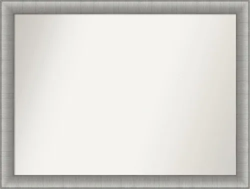 Miniatura 300 de Amanti Art Espejo de baño plateado para sobre fregadero, 28 x 47 pulgadas, espejo rectangular de plata imperial, marco de madera tradicional de gran