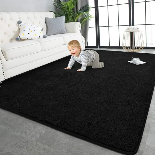 Miniatura 2 de TWINNIS - Alfombras grandes para sala de estar y dormitorio de 4 x 6 pies, alfombras de felpa de espuma de memoria súper suaves para interiores