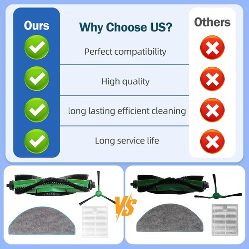 Miniatura 8 de Piezas de repuesto compatibles con iRobot Roomba Combo Essential Series (RVG-Y1), Y0140, Y0110, 105X, 104/105 / 106/108 / 1010/1020 Combo, 1 cepillo