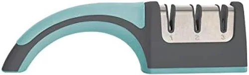 Miniatura 9 de Farberware Edgekeeper - Afilador de cuchillos de cocina de 3 etapas, 7.5 pulgadas, color negro