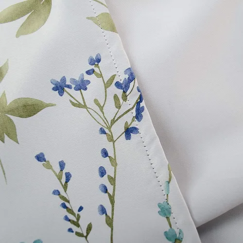 Miniatura 9 de Linentalks Juego de 2 paneles de cortinas opacas florales de 63 pulgadas de largo, cortinas opacas cortas con aislamiento térmico para sala