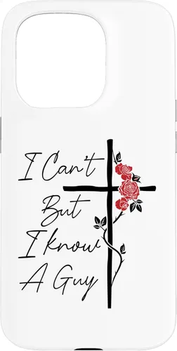 Miniatura 14 de I Can't But I Know A Guy Jesus Cross Flowers Case for iPhone 17