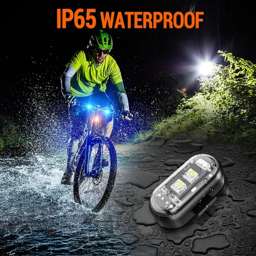 Miniatura 4 de Luces estroboscópicas LED inalámbricas, control remoto, 8 colores, carga USB, impermeables, luces de advertencia de emergencia anticolisión