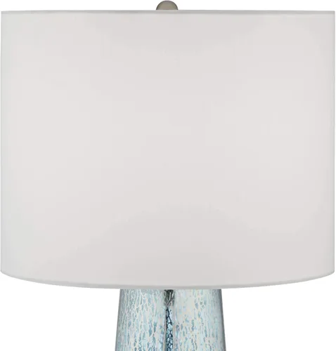 Miniatura 8 de 360 Lighting Marcus - Juego de 2 lámparas de mesa costeras modernas de 30 pulgadas de alto, columna cónica de vidrio de mercurio aplicada a mano
