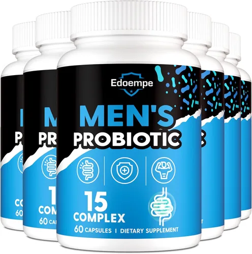 Probióticos para hombres, 500 mil millones de UFC, 12 cepas, probióticos para hombre con arándano, goji, cúrcuma y amla, estable en el