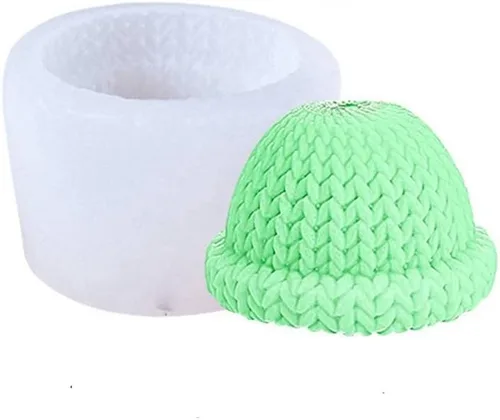 Miniatura 11 de Moldes de vela de hilo de silicona 3D para hacer velas, bricolaje, suéter, tipo piedra, molde de silicona, para hornear, hacer resina de cera