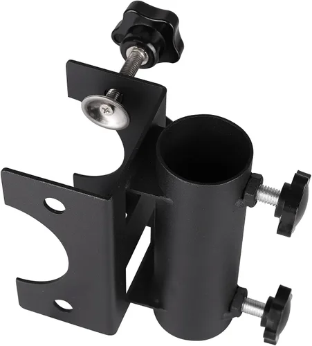Miniatura 5 de Soporte para sombrilla de patio, soporte de paraguas de banco con clip fijo para cubierta, silla, escritorio, muelle, playa, patio, balcón, mesas