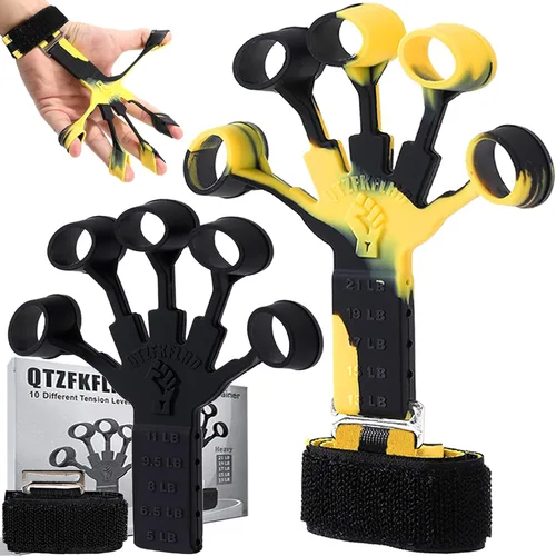 Miniatura 9 de Entrenador de fuerza de agarre con fortalecedor de antebrazo, fortalecedor de agarre de mano, ejercitador de extensión de mano, pelota de alivio