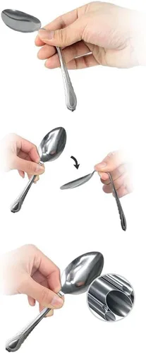 Miniatura 4 de MOMOMAGE 2 Pcs Cuchara Doblar Trucos de Magia para Magos Etapa Primer Plano Ilusiones Mentalismo Trucos de Magia