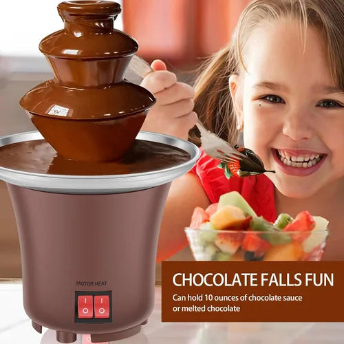 Miniatura 2 de Máquina eléctrica de fuente de chocolate con capacidad para fuente de fondue de chocolate de 10 onzas, máquina de fusión de acero inoxidable