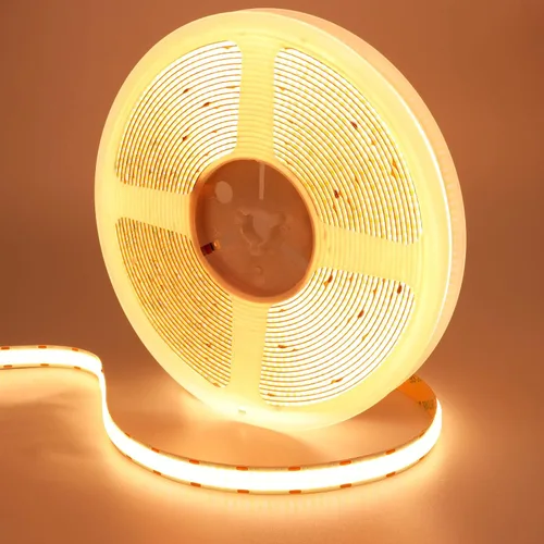 Miniatura 8 de GOMING Tira de luz LED COB de doble fila de 32.8 pies (32.8 ft) CC 24 V, blanco cálido, 3000 K, IP65, impermeable, 6000 LED, CRI 93+ 20000 lm