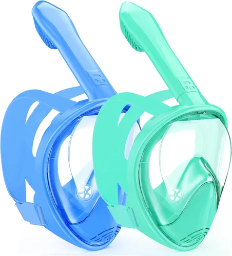 Miniatura 10 de Kids Snorkel Mask Full Face, Snorkeling Gear for Kids with Camera Mount, 180 Degree Panoramic View Snorkeling Set Anti-Fog Anti-Leak
