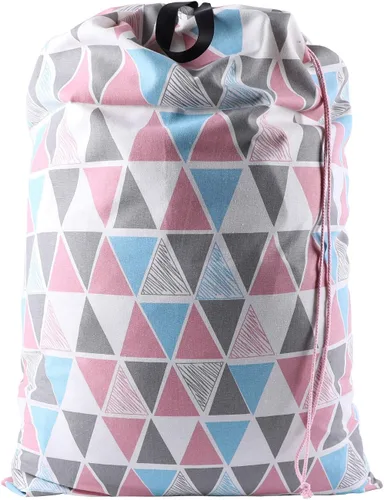 Bolsa de lavandería SWISSELITE con asa y cordón, bolsa de lavandería grande y resistente, 28 x 40 pulgadas, bolsa de viaje para ropa sucia para